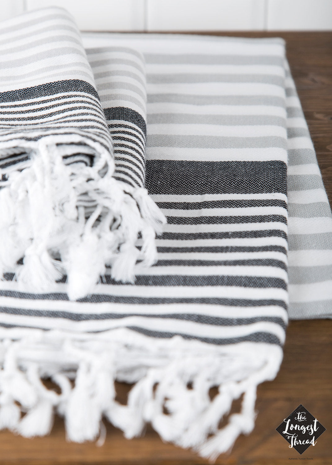 Reef Black/Gray Turkish Towel Image 3