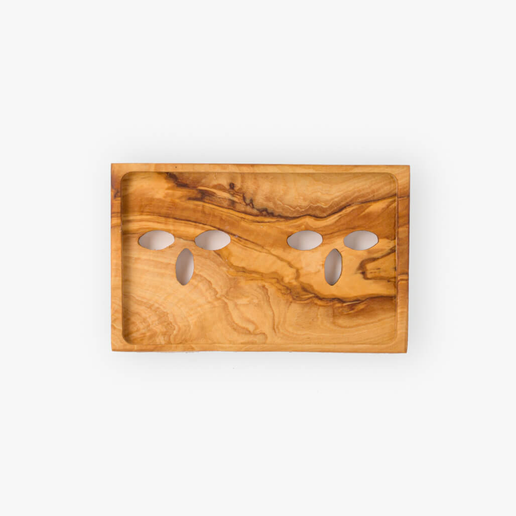 Olive Wood Rustic Soap Dish