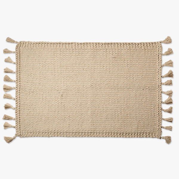 Hand-Knit Bath Rug - Oatmeal – The Longest Thread