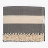 Herringbone Black Throw Blanket