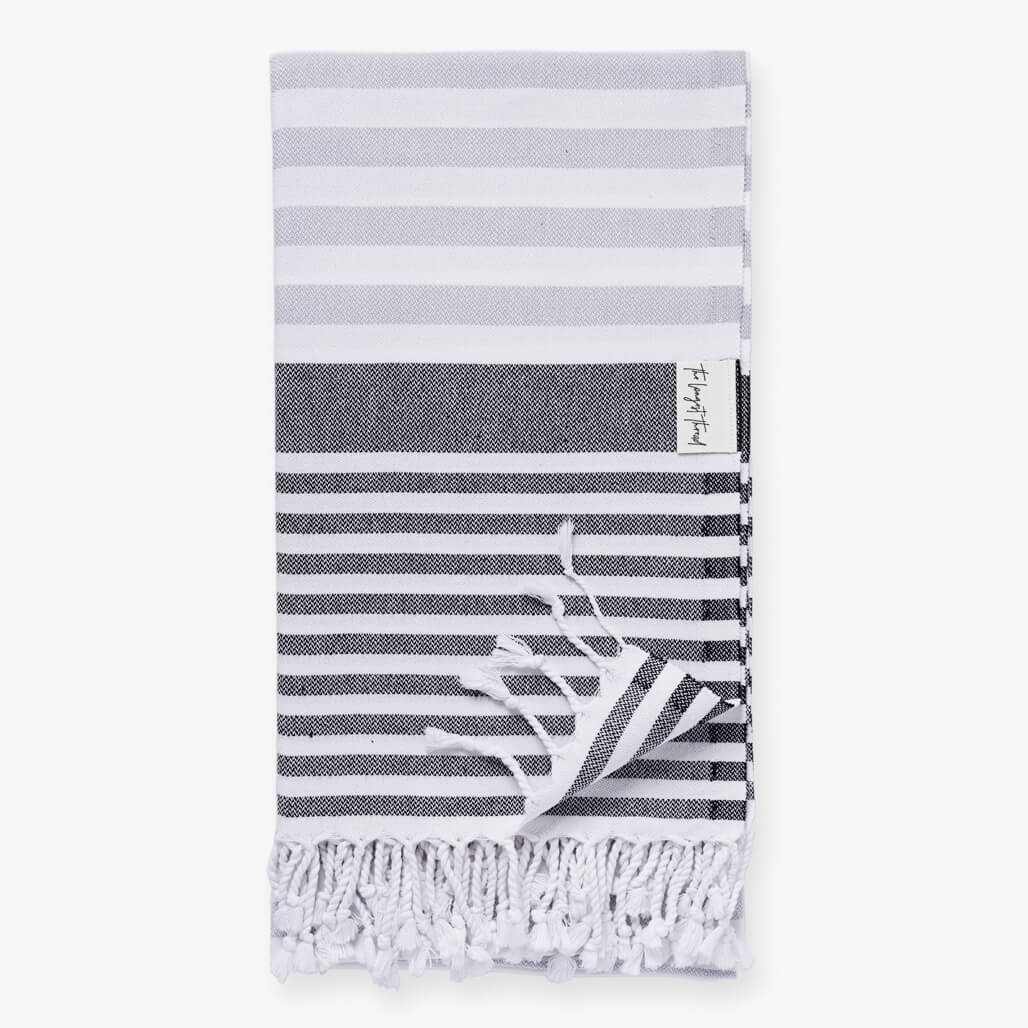 Reef Black/Gray Turkish Towel Image 1
